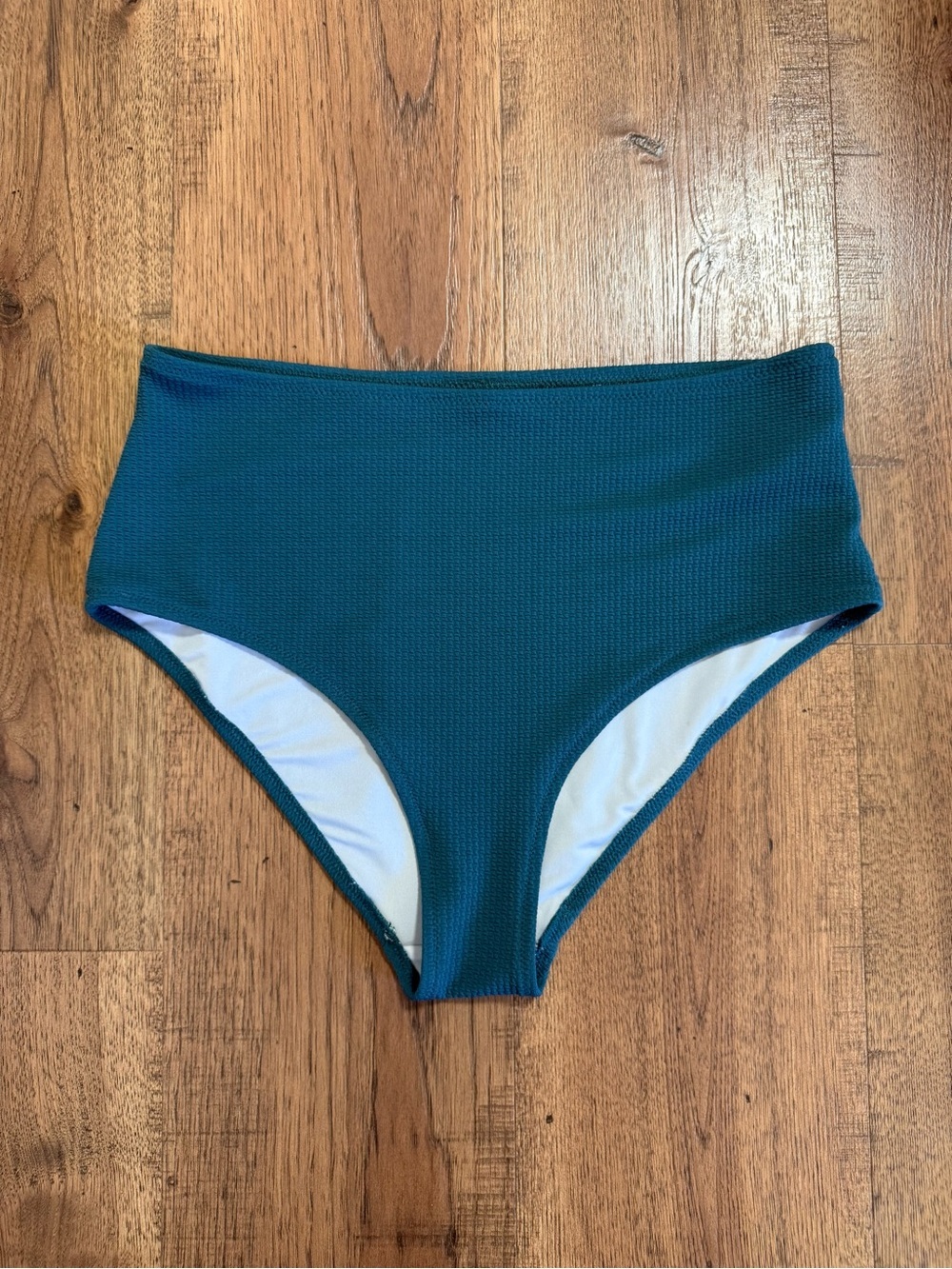 OLD NAVY High-Waist Teal Bikini Bottom Lined Stretch L/G
